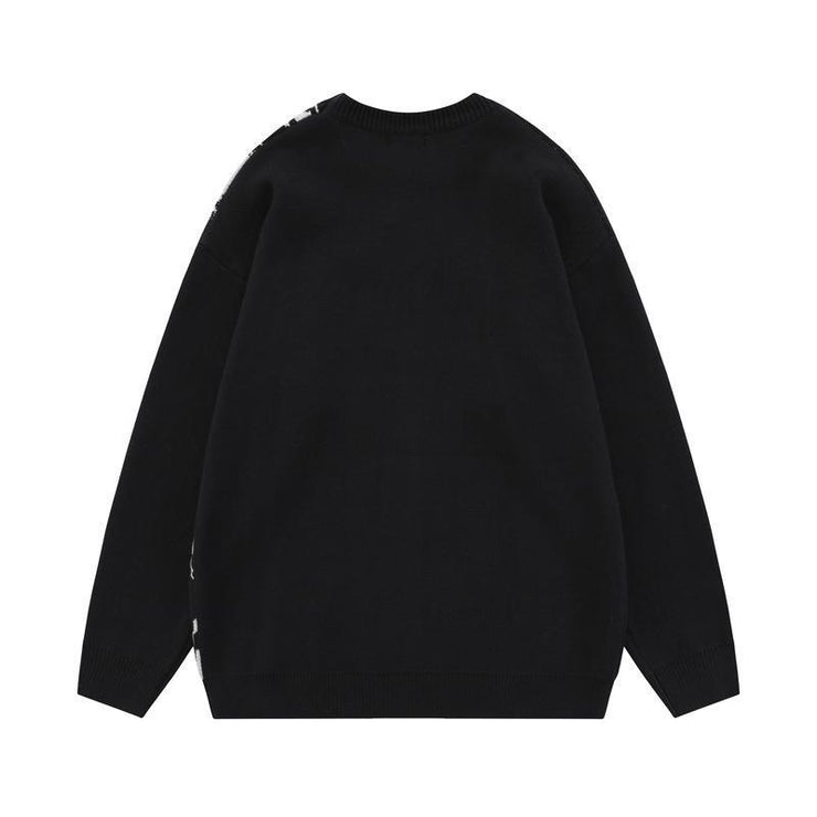 Vintage Anime Couple Sweater Oversize Knit