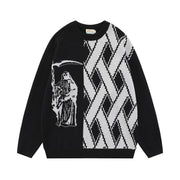 Vintage Anime Couple Sweater Oversize Knit