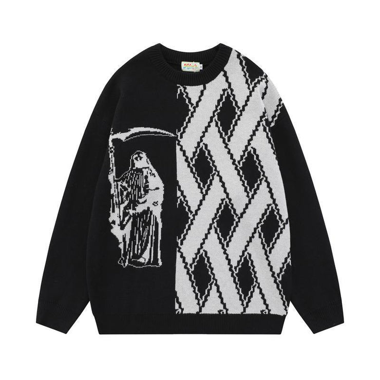 Vintage Anime Couple Sweater Oversize Knit
