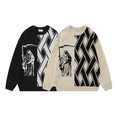 Vintage Anime Couple Sweater Oversize Knit