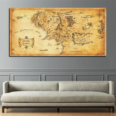 Vintage Style Movie Map
