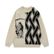 Vintage Anime Couple Sweater Oversize Knit