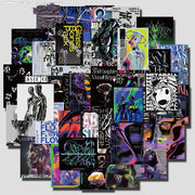 Harajuku Tech Acid Design Poster Sticker