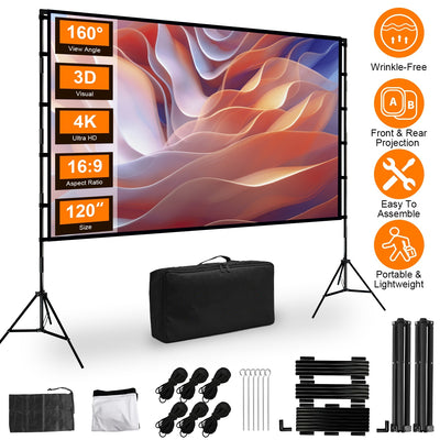 100inch Projector Screen With Stand