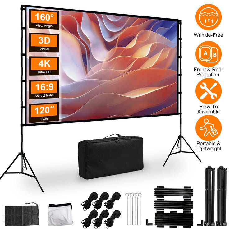100inch Projector Screen With Stand